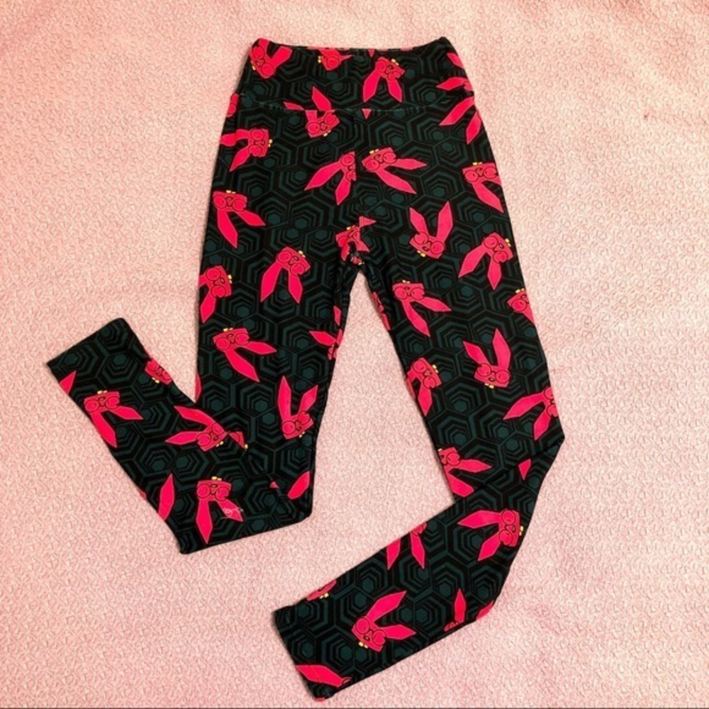 LuLaRoe leggings crazy‎ nerd bunny rabbit tween